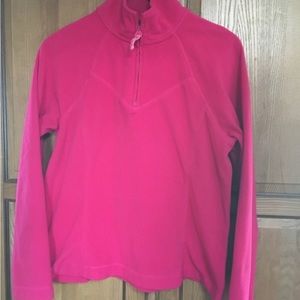 Old Navy hot pink fleece zip up top
Size large. 
Armpit armpit 20 1/2 inches.